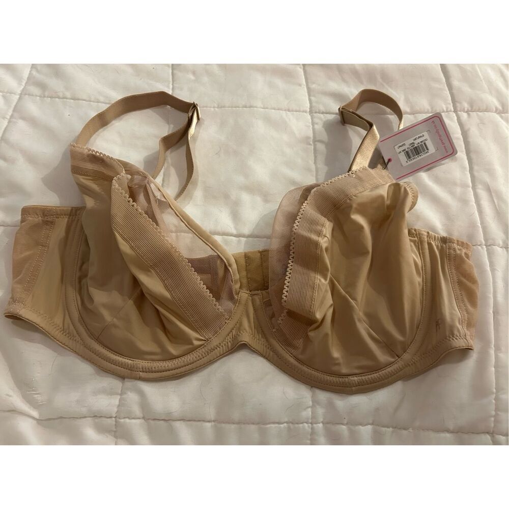 NEW~ Pretty Polly Naturals Non-Padded Plunge Bra 38DDD